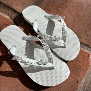 Havaianas Custom Swavorski Studded Flip Flop Sandal